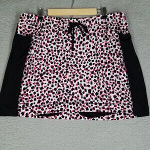 Chico's Weekends Skort Women's 3/ XL Black Pink Active Casual Comfort Pull On